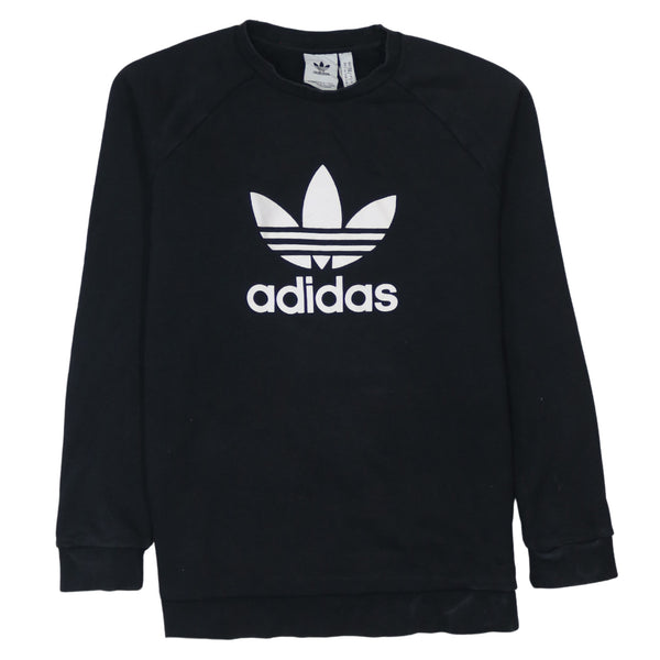 Adidas 90's Spellout Crew Neck Sweatshirt Medium Black
