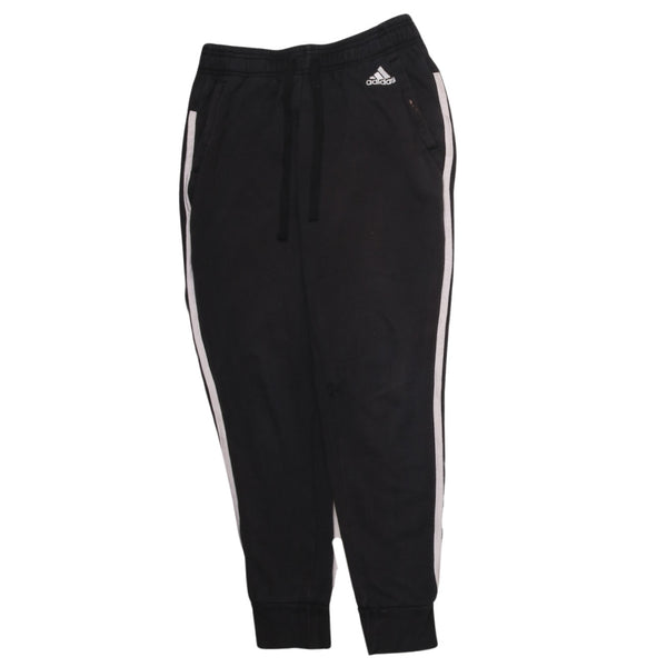 Adidas 90's Elasticated Waistband Drawstrings Joggers / Sweatpants Small Black