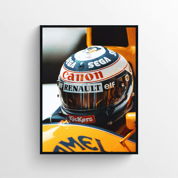 Alain Prost 1993 Helmet  Poster