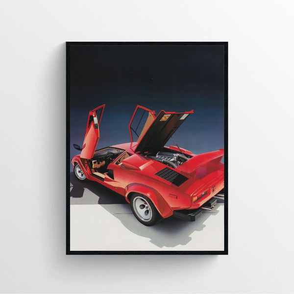 KWID Vintage Car Poster for Lamborghini Countach Sports Car Poster