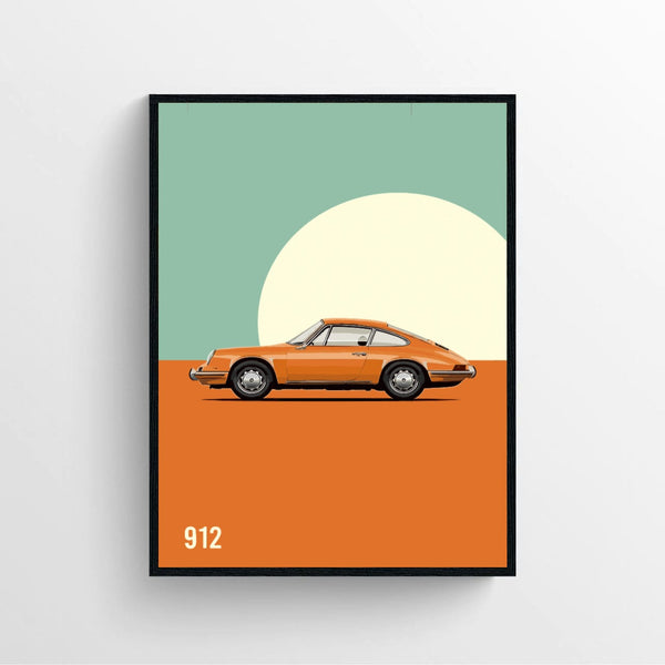 Porsche 911 1968 Minimal Modern Classic Car Pop Art Poster