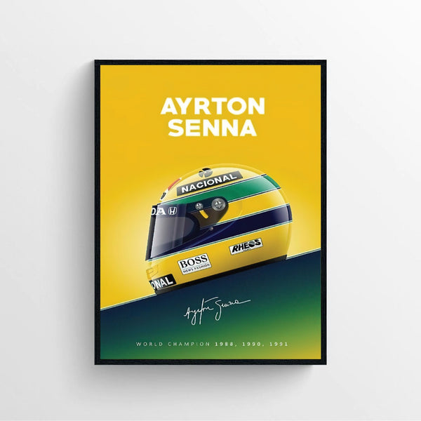 Ayrton Senna McLaren Lotus Helmet Poster