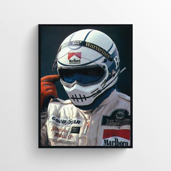 Jochen Mass’ Inspired Helmet Poster