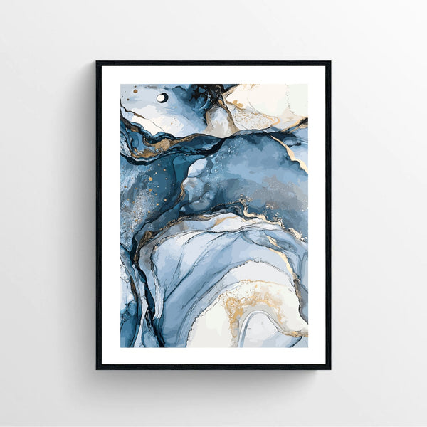 Blue Watercolour No2 Canvas  poster