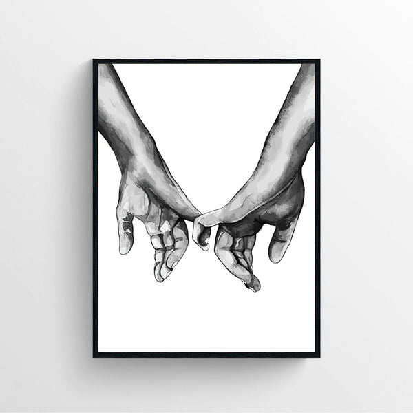 Watercolour Hands Poster