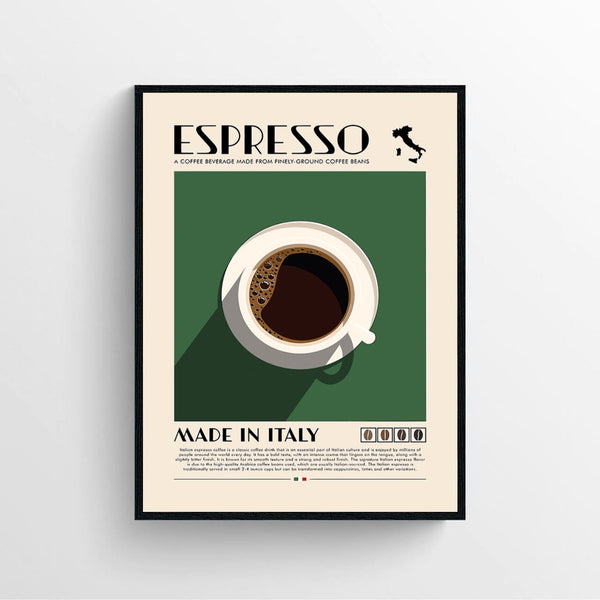 Espresso Cappuccion Americano Cafe Poster