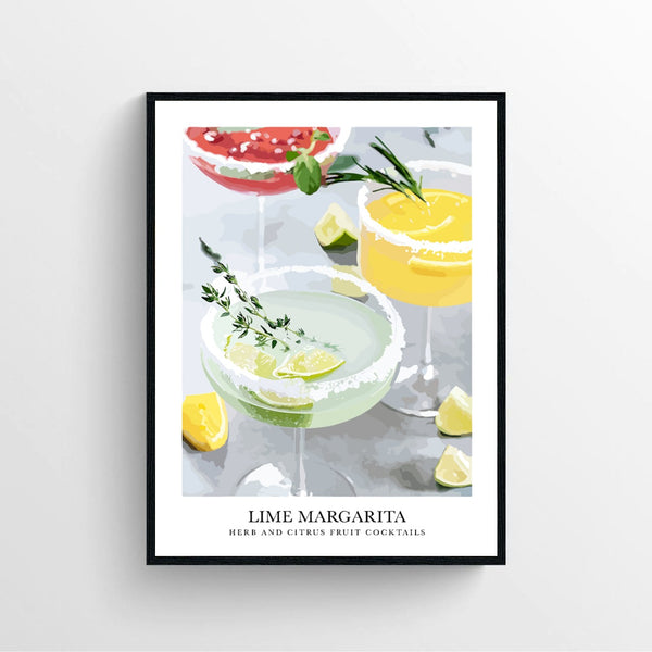 Nordic Pink Grape & Lime Cocktail Poster