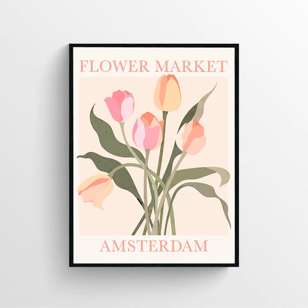 Amsterdam Flower Market Poster