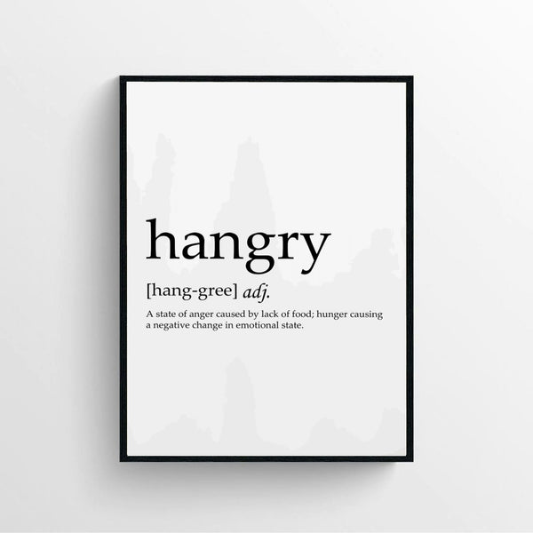 Hangry Definition Poster