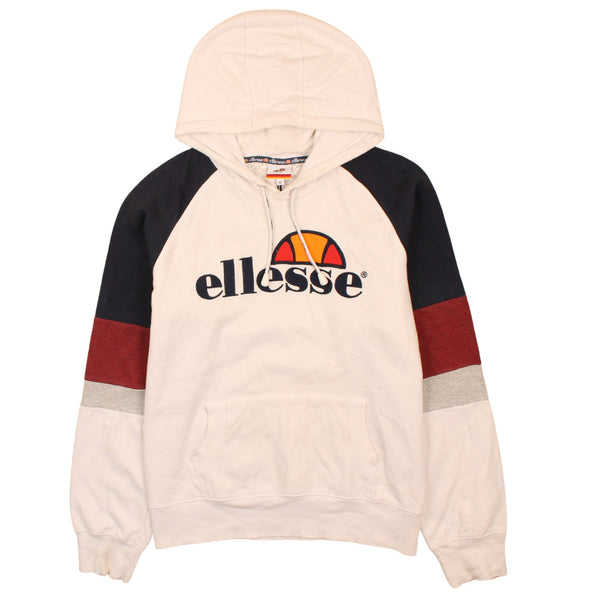 Ellesse 90's Spellout Pullover Hoodie XLarge White