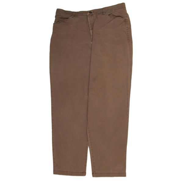 Lee 90's Straight Leg Baggy Trousers / Pants Medium Brown