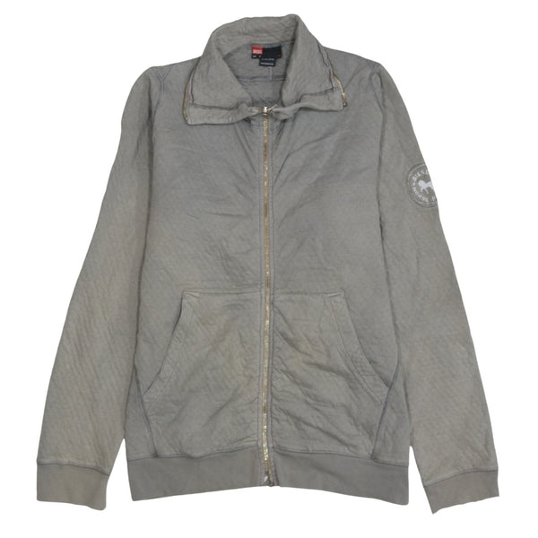 Diesel 90's Lightweight Full Zip Up Sweatshirt Medium Grey