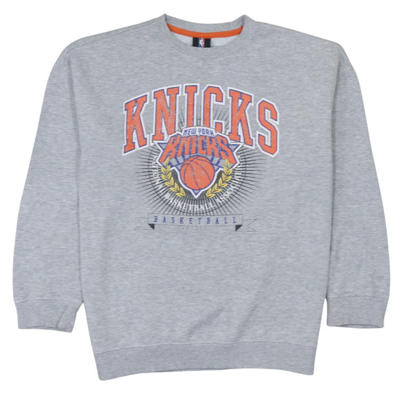 NFL Grey Sweatshirt Men's Small New York Knicks Printed Logo Crewneck Pullover Top