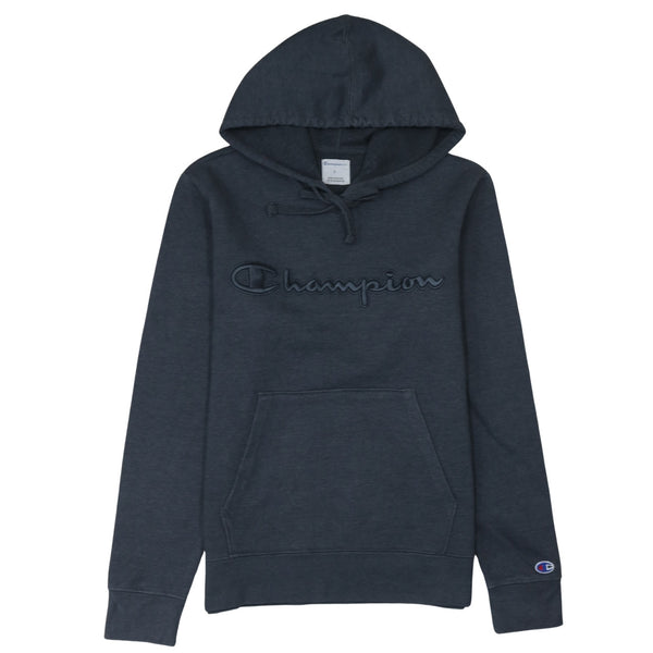 Champion Dark Grey Hoodie Men's Small Embroidered Script Logo Front Pocket Pullover Sweatshirt