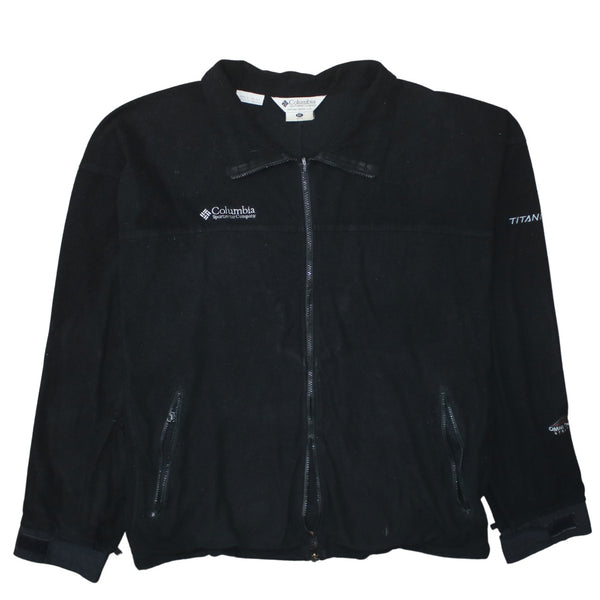 Columbia 90's Hiking Warm Full Zip Up Fleece Jumper XXLarge (2XL) Black