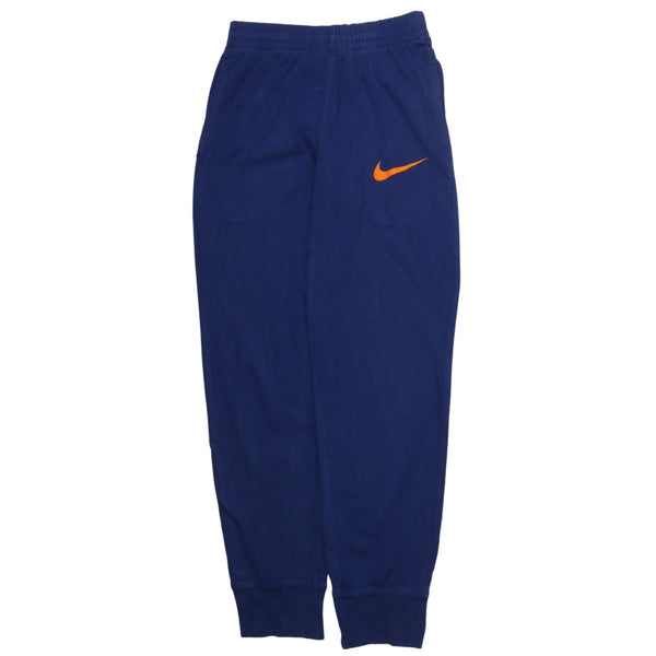 Nike 90's Swoosh Elasticated Waistband Drawstrings Joggers / Sweatpants Large Blue