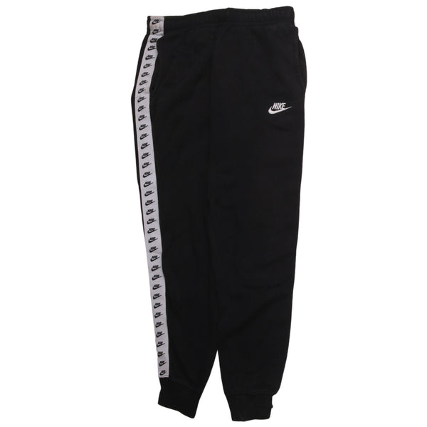 Nike 90's Swoosh Elasticated Waistband Drawstrings Joggers / Sweatpants Small Black