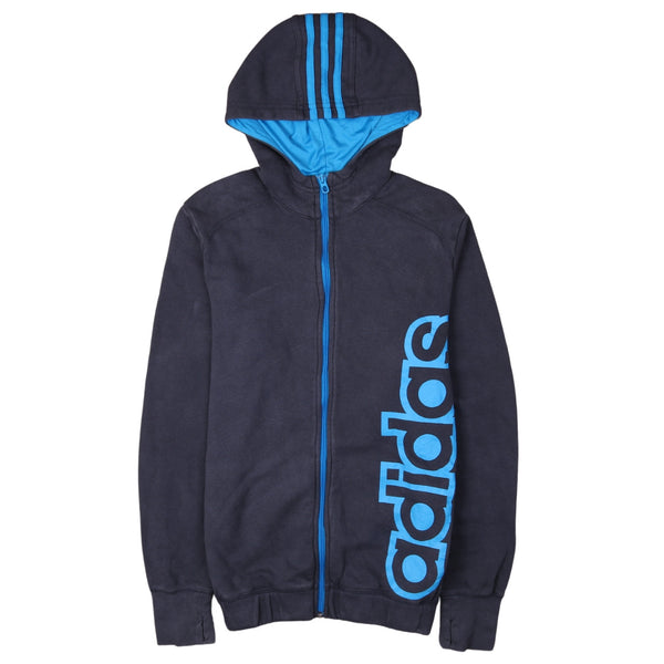 Adidas 90's Sportswear Full Zip Up Hoodie XLarge Black