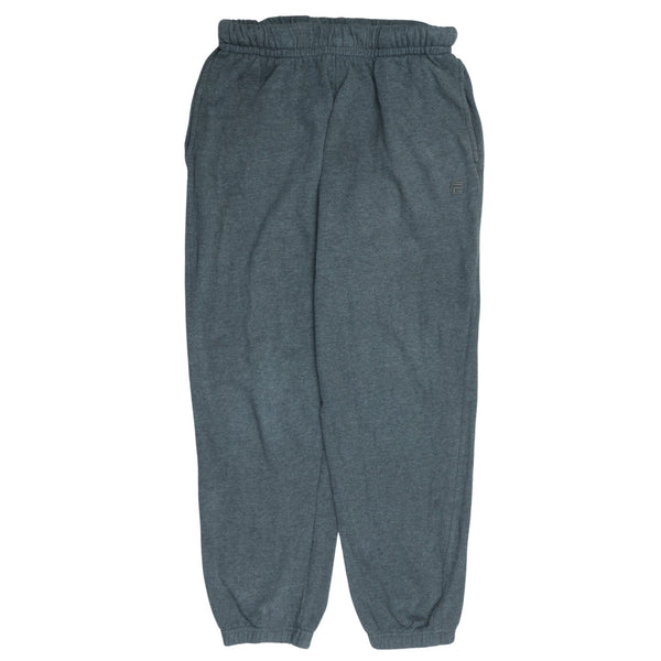 Fila 90's Elasticated Waistband Drawstrings Joggers / Sweatpants Small Grey