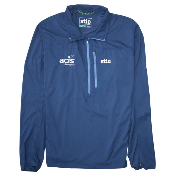 Aasics 90's Lightweight Half Zip Windbreaker XLarge Navy Blue