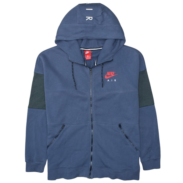 Nike 90's Swoosh Full Zip Up Hoodie XLarge Navy Blue