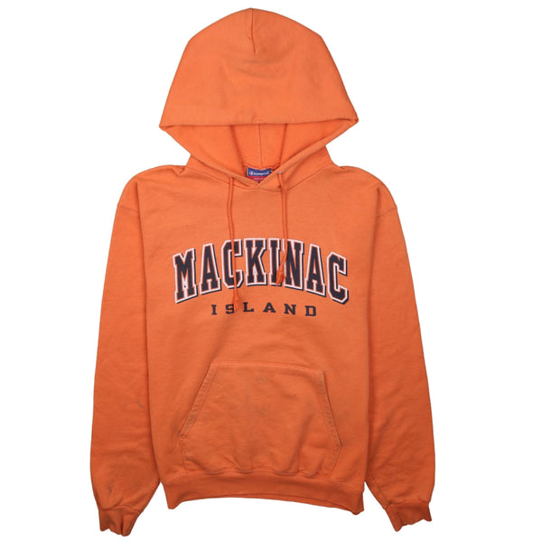 Champion 90's Mackinac Island Pullover Hoodie Medium Orange