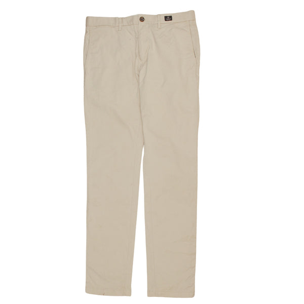 Tommy Hilfiger 90's Straight Leg Baggy Trousers / Pants 32 Beige Cream