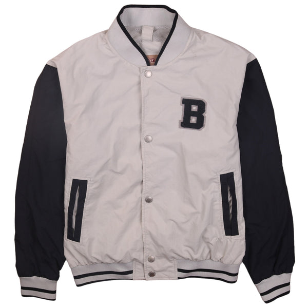 Vintage 90's Active Grey Lightweight Button Up Windbreaker S