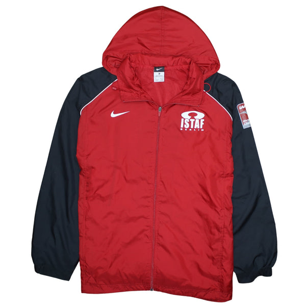 Nike 90's Swoosh Full Zip Up Windbreaker XLarge Red