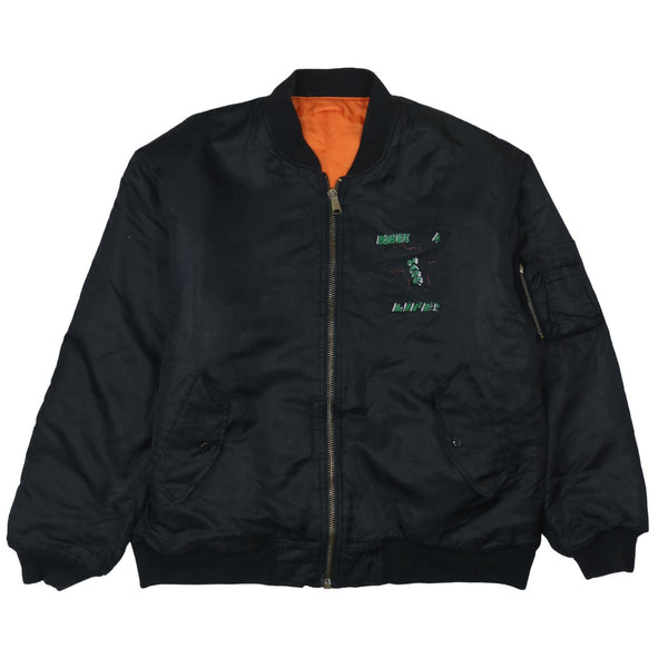 Retro 90's Black XXLarge Lightweight Full Zip Windbreaker