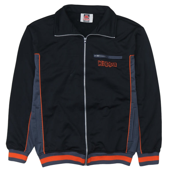 Kappa 90's Lightweight Full Zip Up Sweatshirt Medium Black