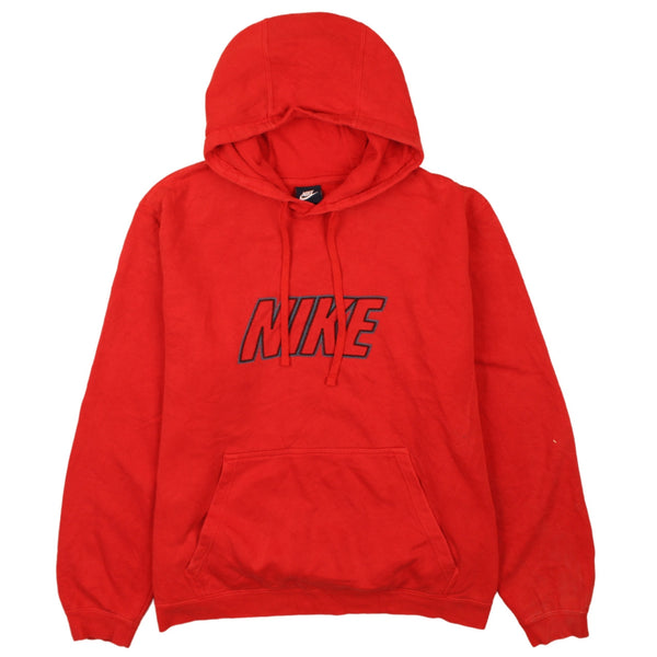 Nike 90's Spellout Pullover Hoodie XLarge Red