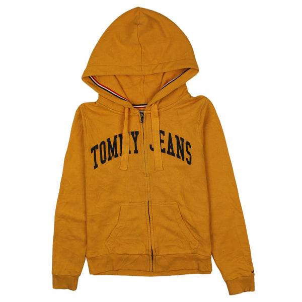 Tommy Jeans 90's Spellout Full Zip Up Hoodie XSmall Yellow