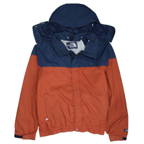 The North Face Orange Blue Jacket Men's XLarge Gore Tex Hooded Zip Windbreaker