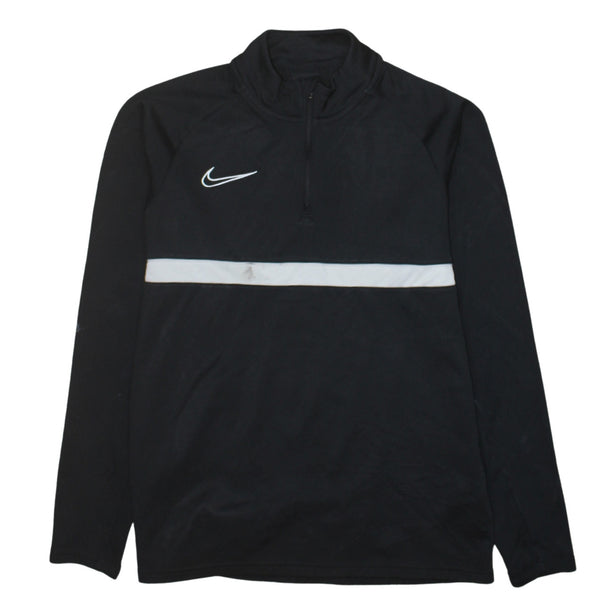 Nike 90's Swoosh Quarter Zip Sweatshirt Medium Black