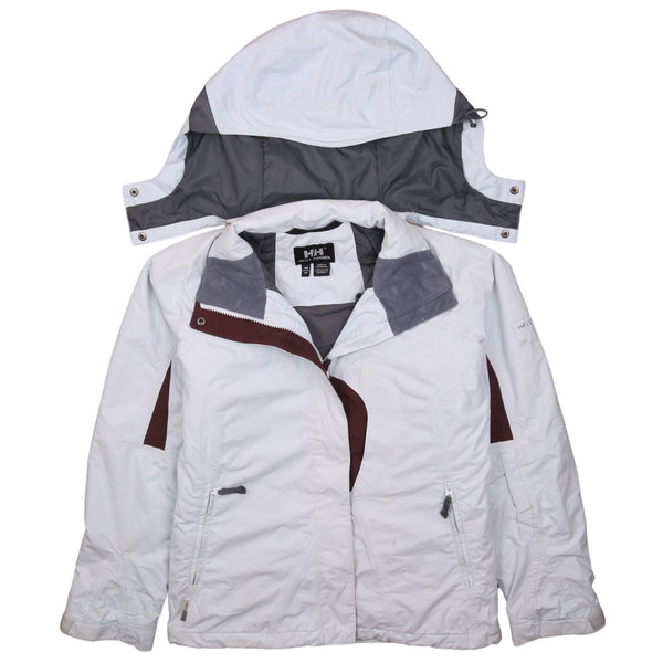 Helly Hansen 90's Hooded Full Zip Up Windbreaker XSmall White