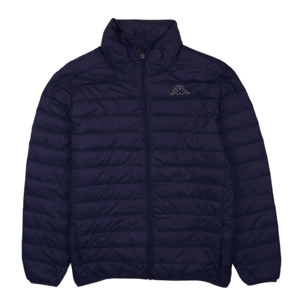 Kappa 90's Lightweight Full Zip Up Puffer Jacket XLarge Navy Blue