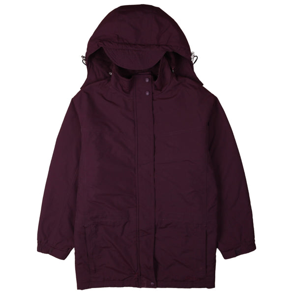 L.L.Bean 90's Hooded Full Zip Up Parka Large Purple