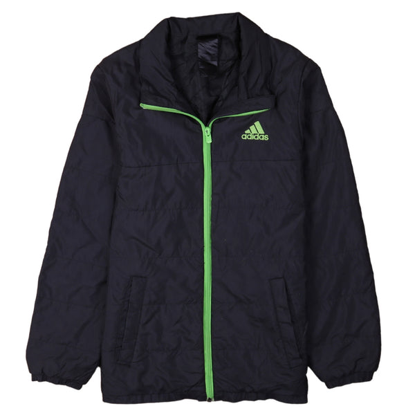 Adidas 90's Track Jacket Full Zip Up Windbreaker XSmall (missing sizing label) Black