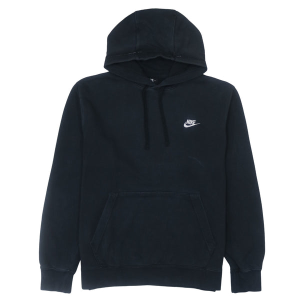 Authentic Nike 90's Black Swoosh Pullover Hoodie Men's Large Retro