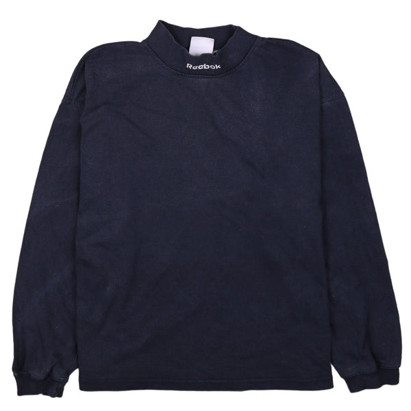 Reebok 90's Turtle Neck Sweatshirt XSmall Navy Blue