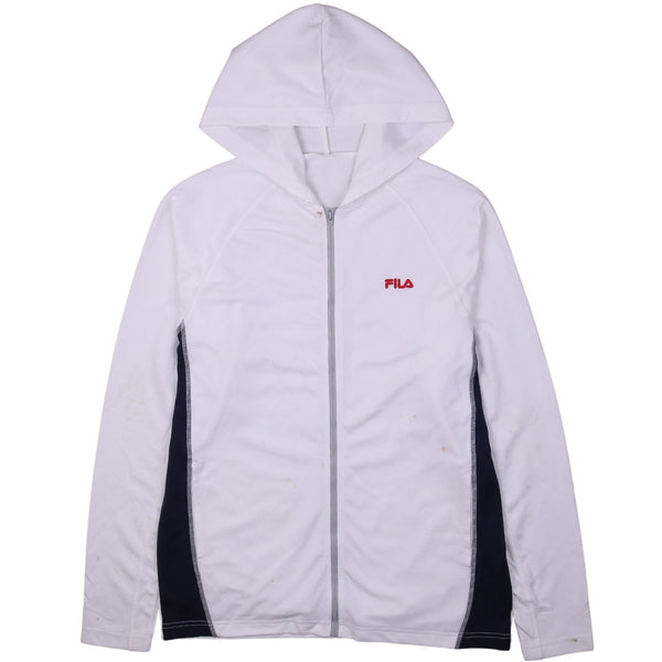 Fila 90's Hooded Full Zip Up Windbreaker Medium (missing sizing label) White