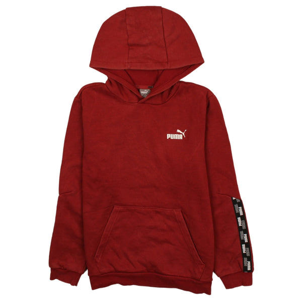 Puma 90's Pullover Hoodie Large Burgundy Red