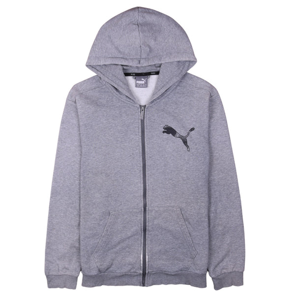 Puma 90's Full Zip Up Hoodie Medium Grey