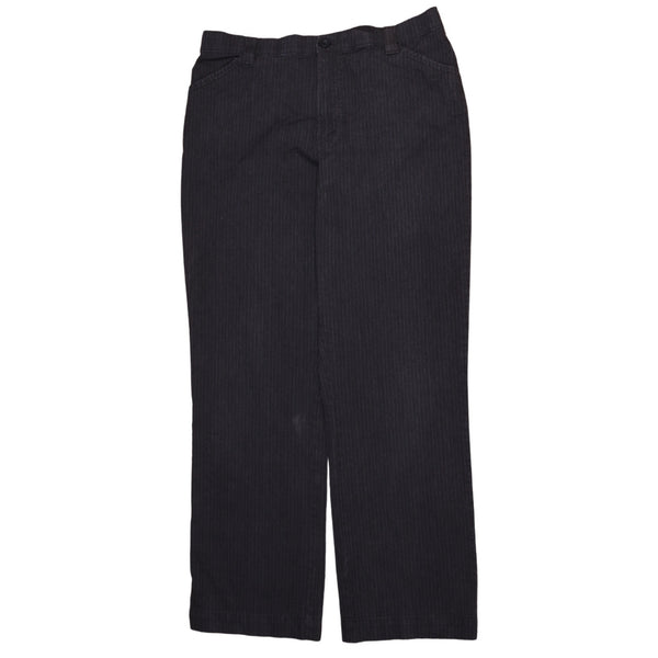 Lee 90's Straight Leg Baggy Trousers / Pants Medium Black