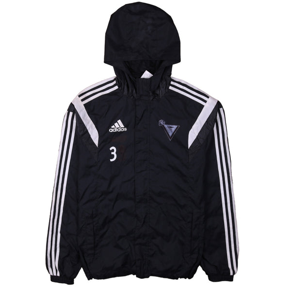 Adidas 90's Hooded Full Zip Up Windbreaker Small Black