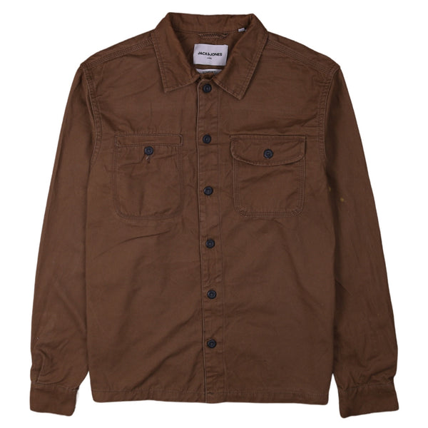 Jack&Jones 90's Long Sleeves Button Up Shirt Small (missing sizing label) Brown