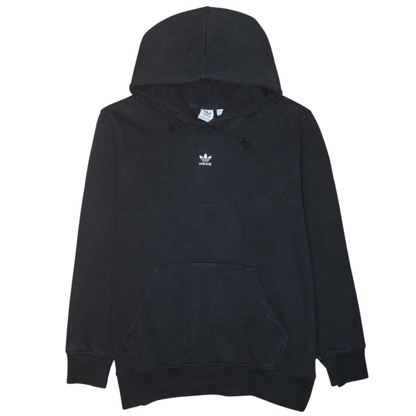 Adidas Black Hoodie Women’s XXLarge Small Trefoil Embroidered Logo Front Pocket Pullover