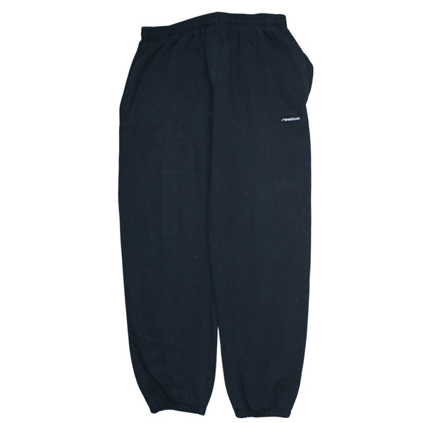 Reebok Black Joggers Women’s Large Embroidered Logo Elasticated Waist Cuffed Sweatpants
