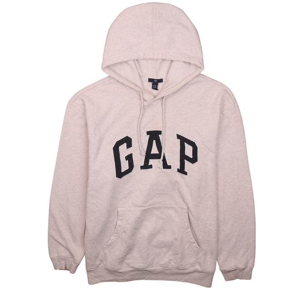 Gap 90's Spellout Pullover Hoodie XXLarge (2XL) Beige Cream